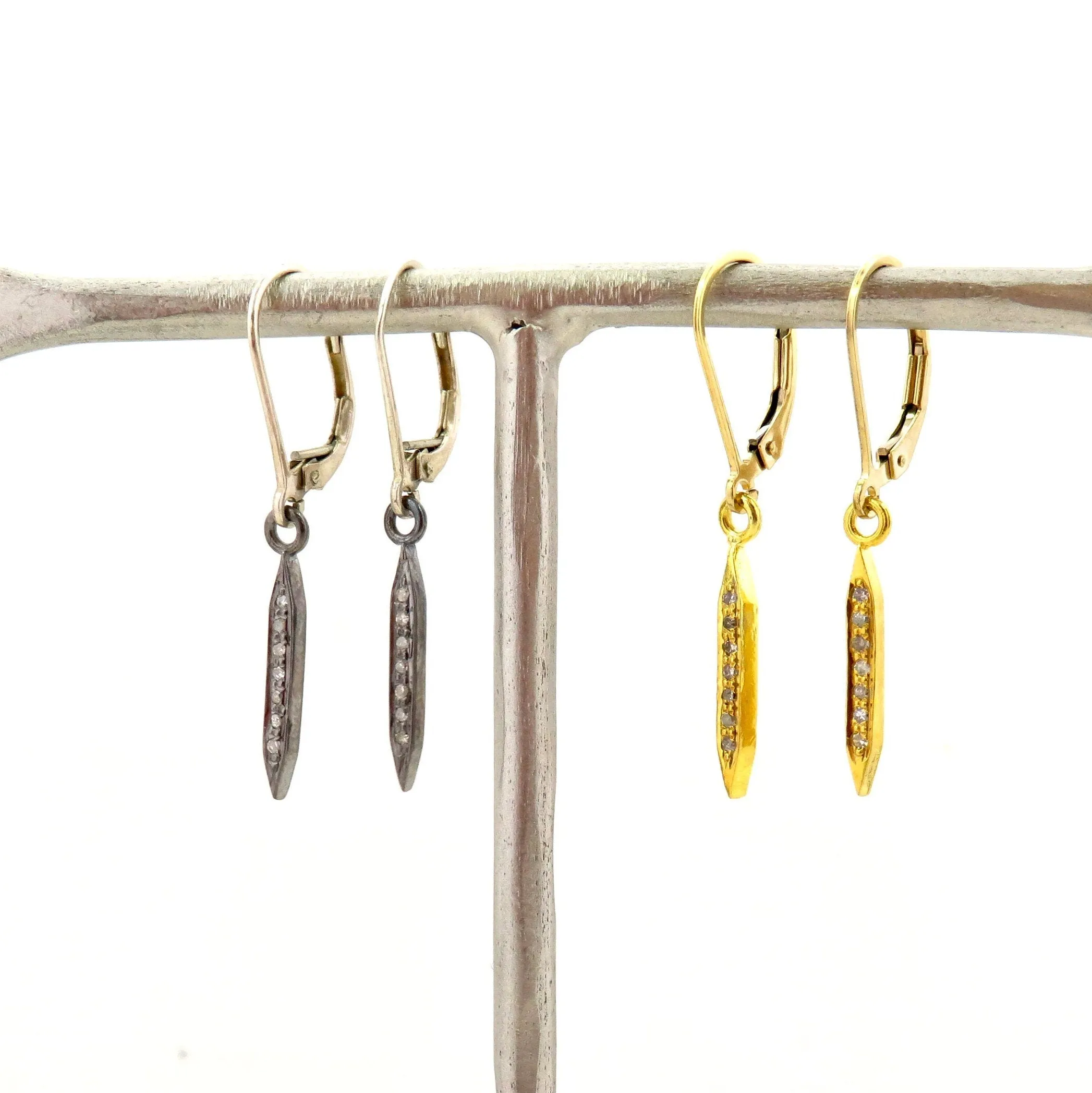 Diamond Spike Earrings - Gold