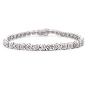 Diamond Tennis Bracelet in Sterling Silver
