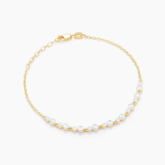 Ella Stein Gold Plated Diamond "Dot to Dot" Tennis Bracelet (SI6581)