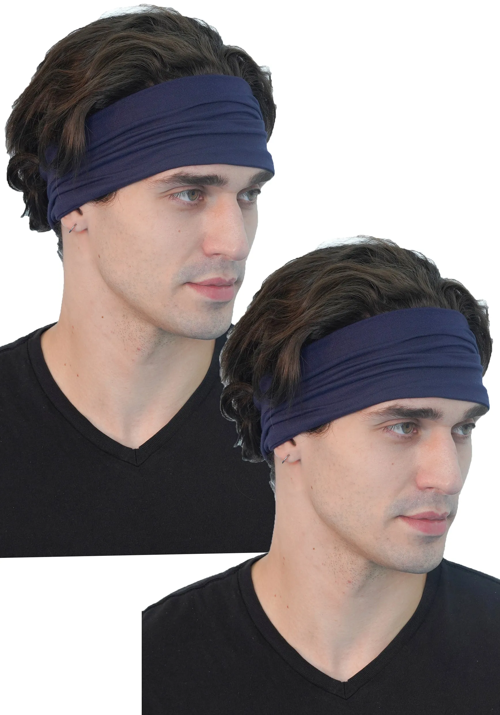 Extra Wide Plain Headband Set of Two