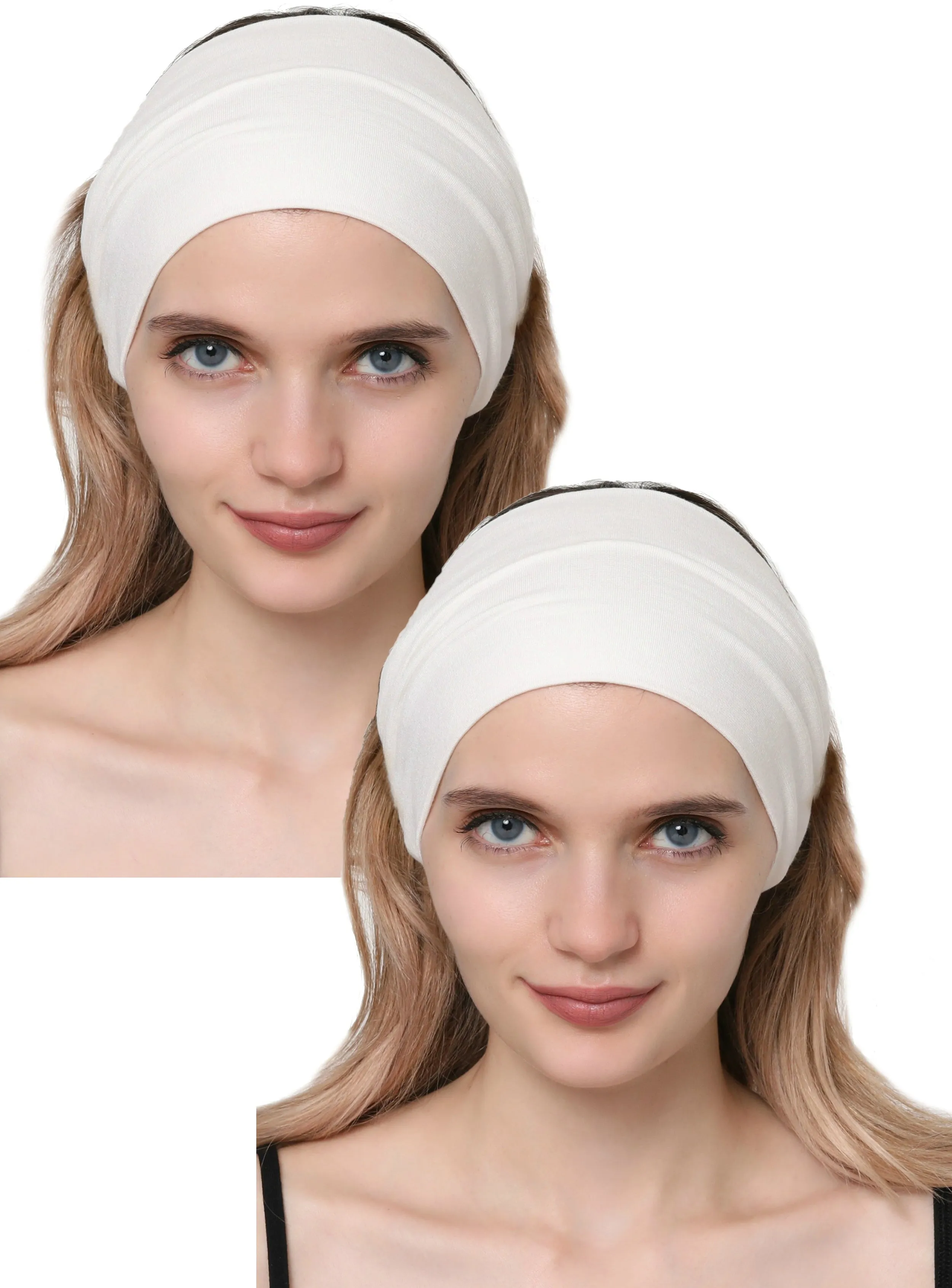 Extra Wide Plain Headband Set of Two