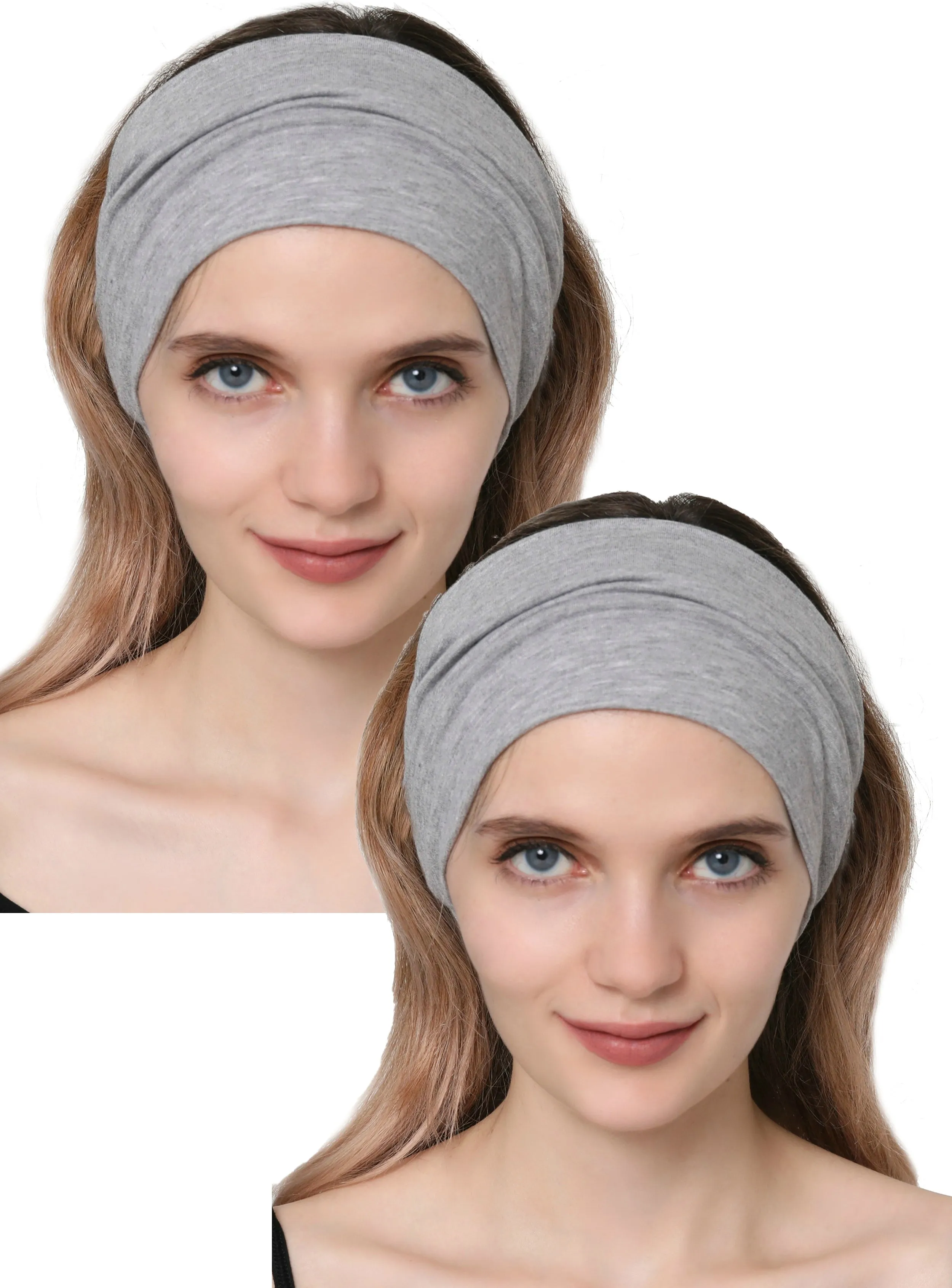 Extra Wide Plain Headband Set of Two
