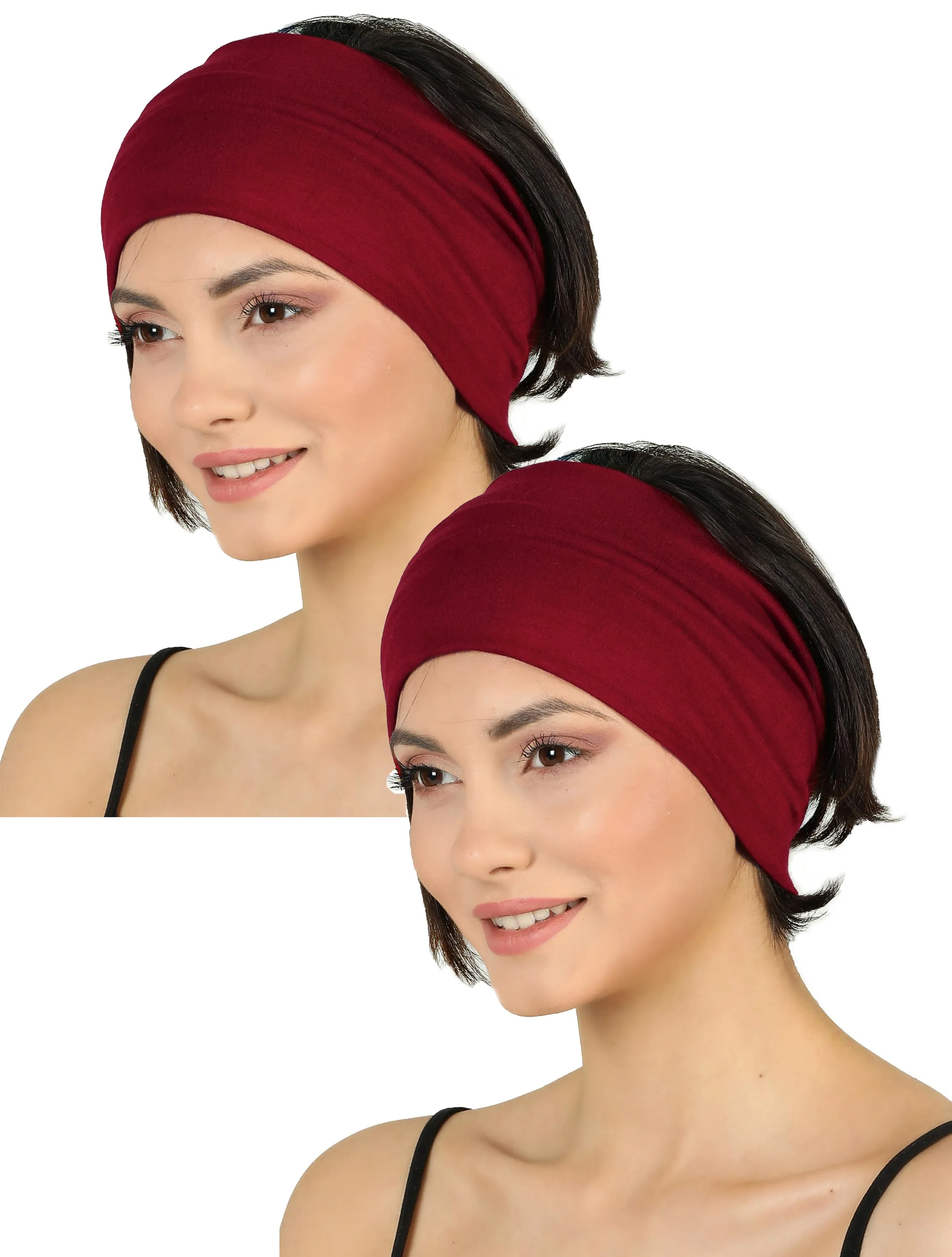 Extra Wide Plain Headband Set of Two