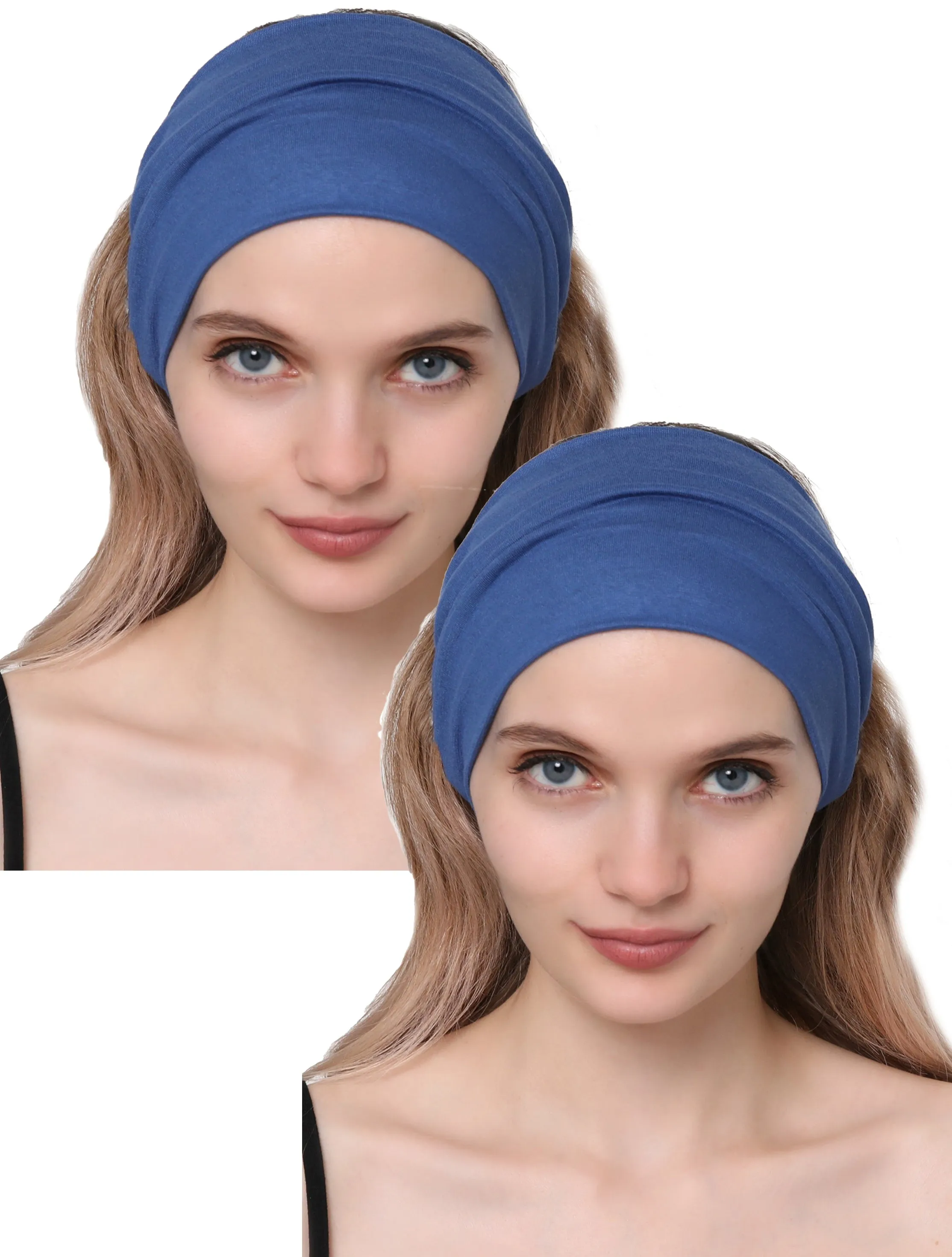 Extra Wide Plain Headband Set of Two
