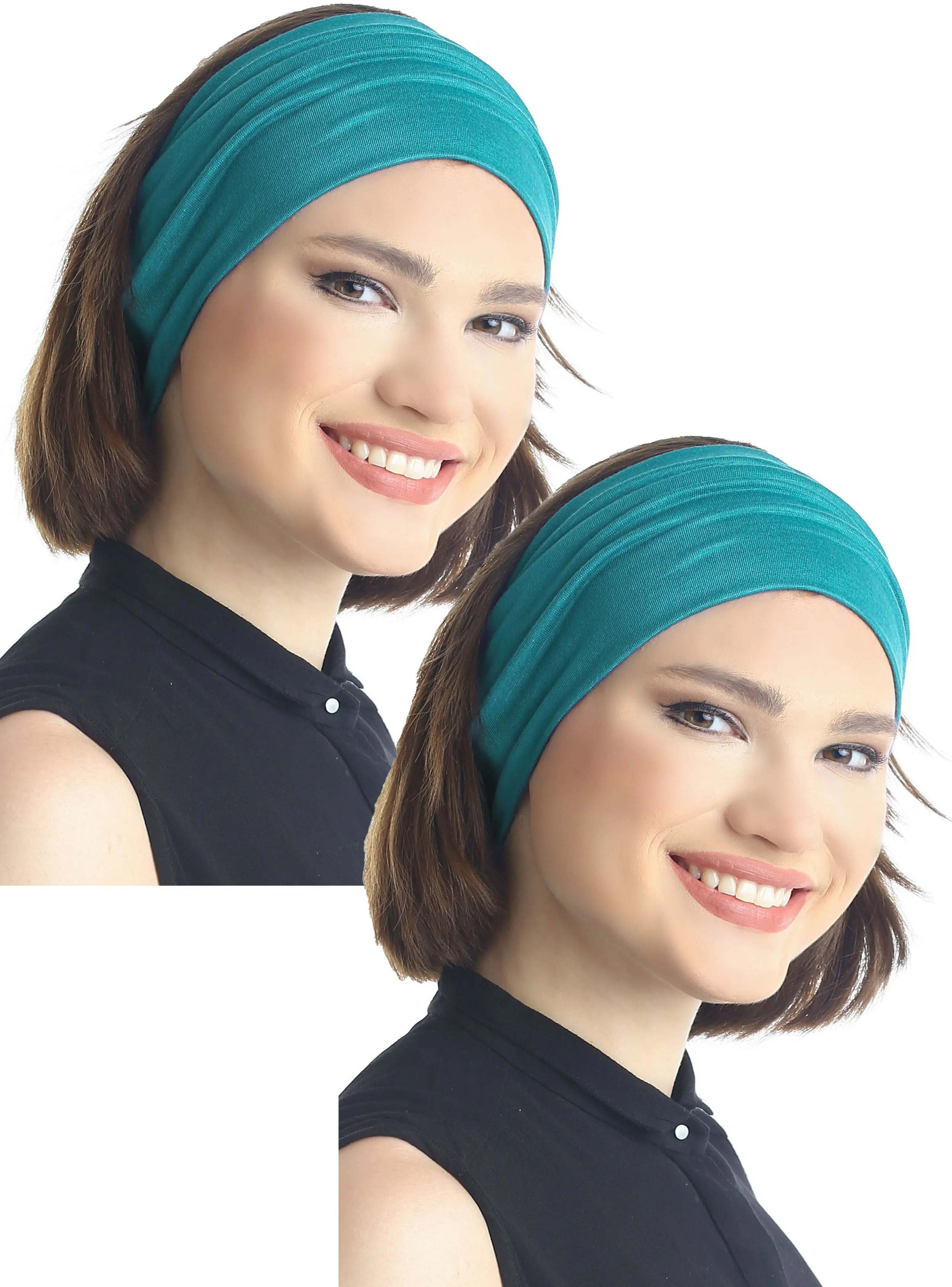 Extra Wide Plain Headband Set of Two