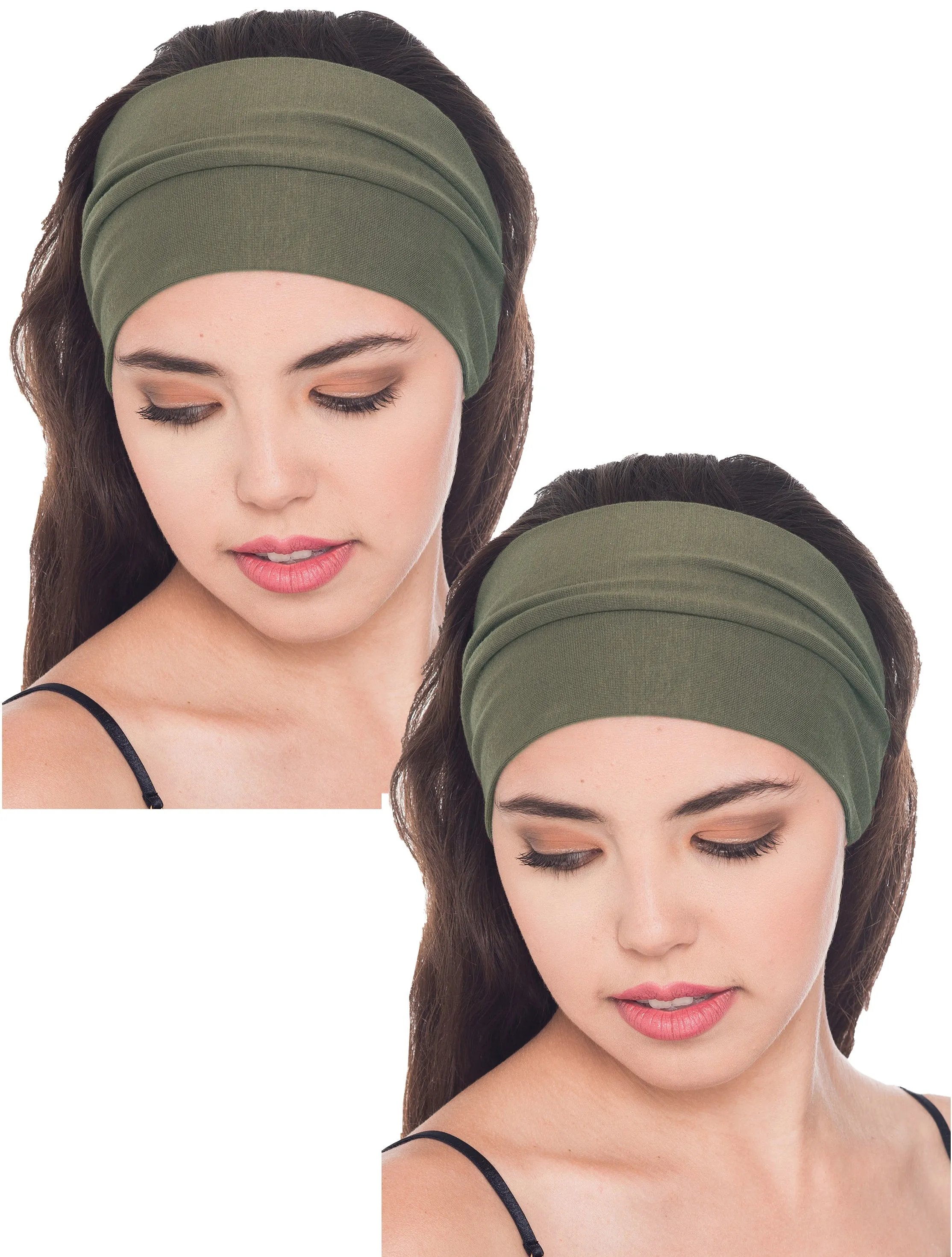 Extra Wide Plain Headband Set of Two