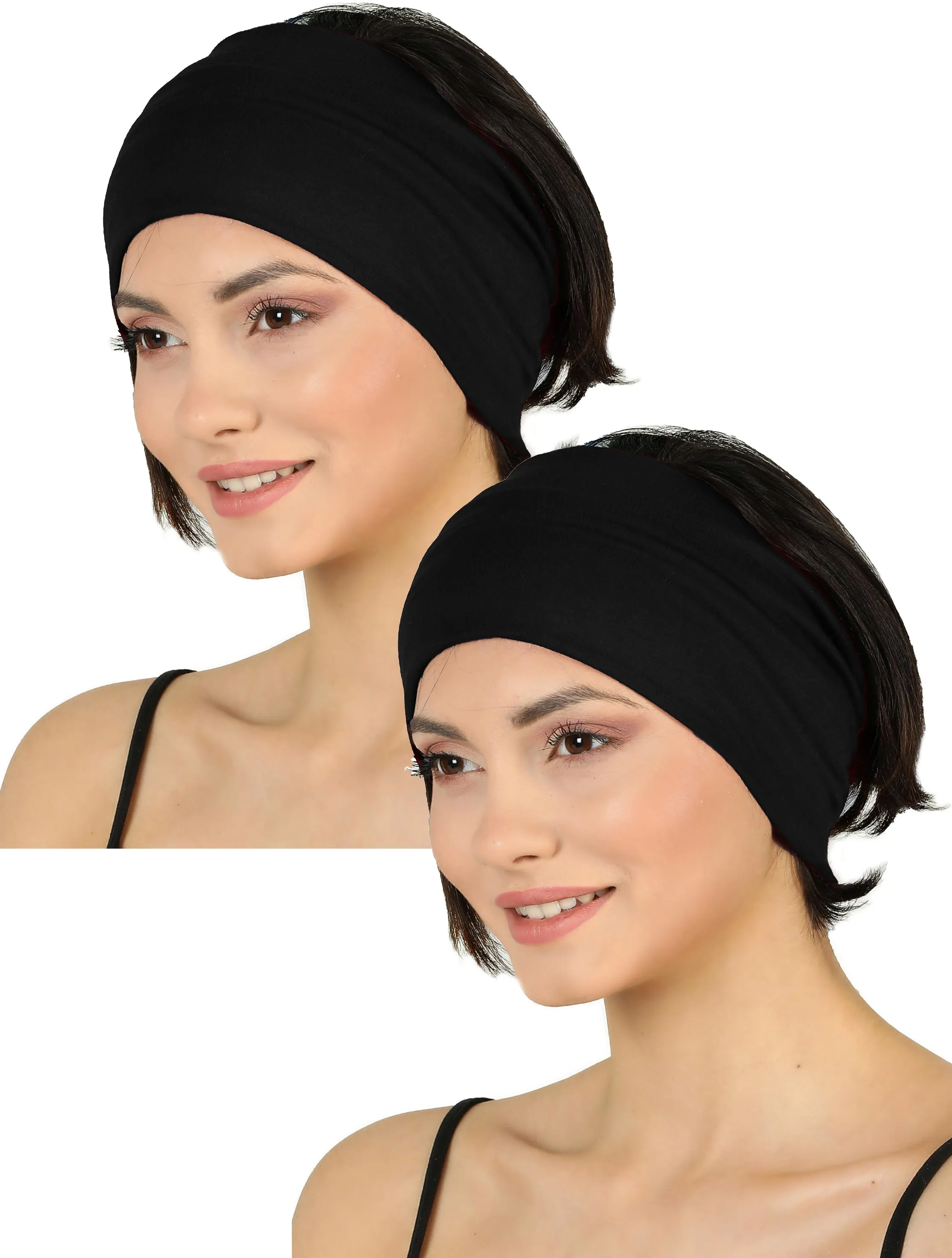 Extra Wide Plain Headband Set of Two