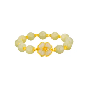 Four-Leaf Clover Jade Bracelet