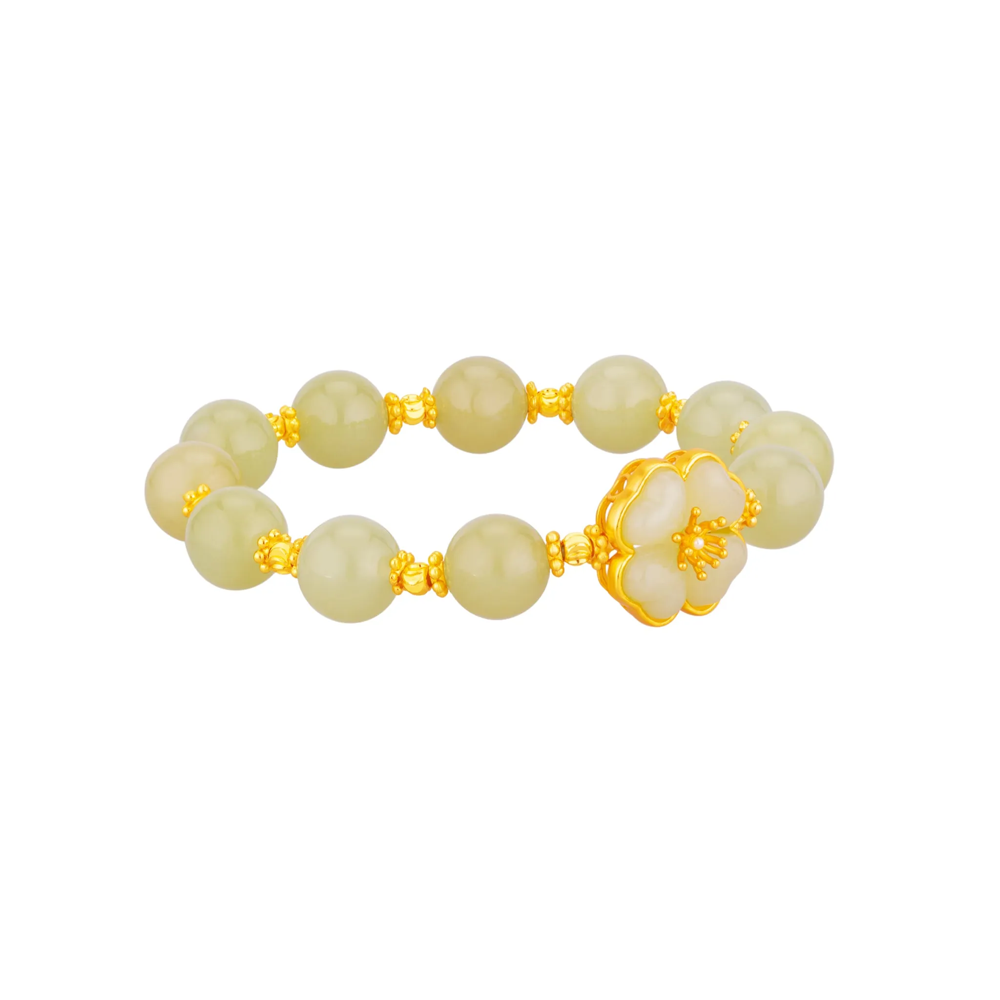 Four-Leaf Clover Jade Bracelet