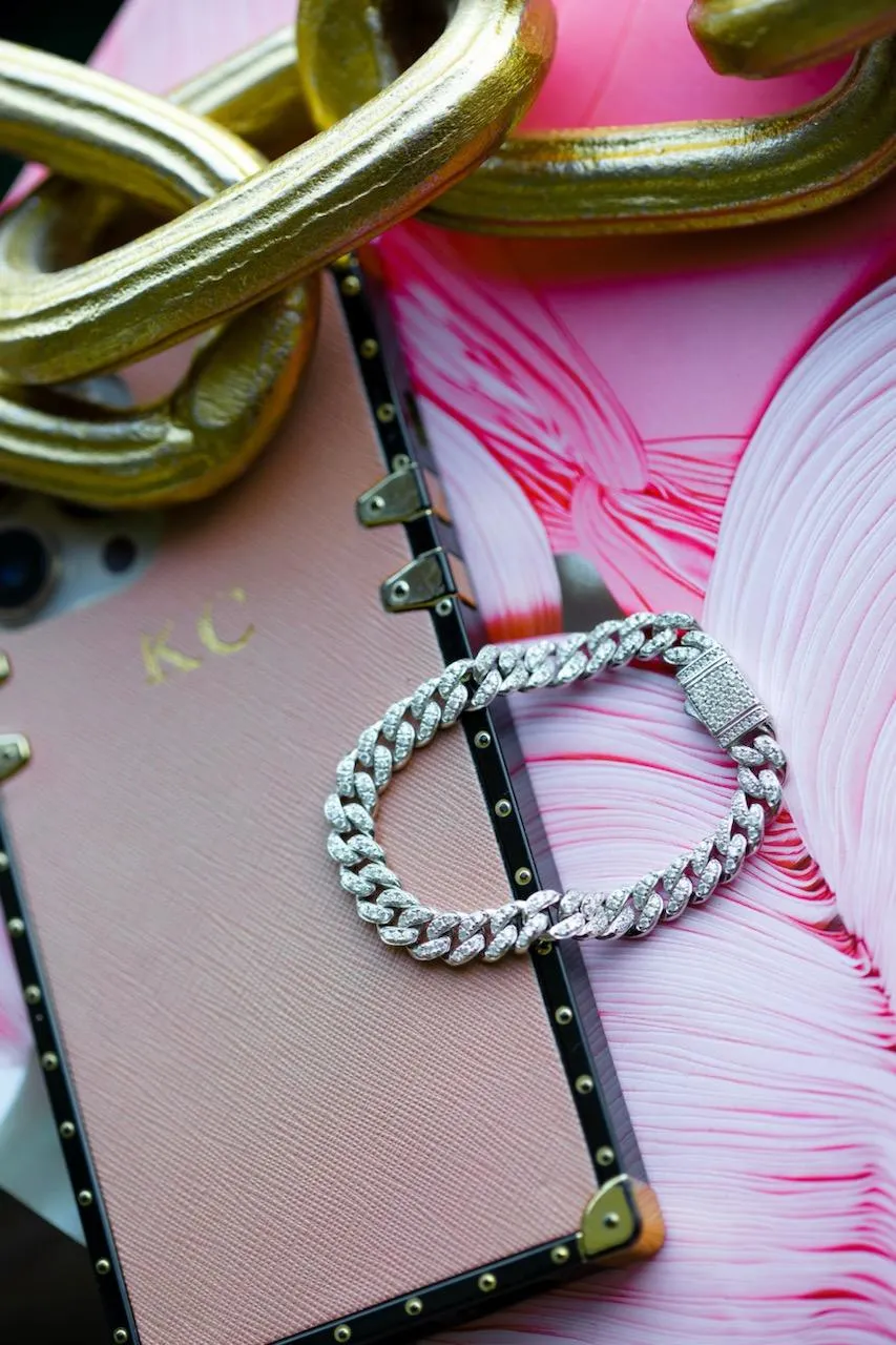 Frosted Cuban Link Moissanite .925 Sterling Silver Bracelet