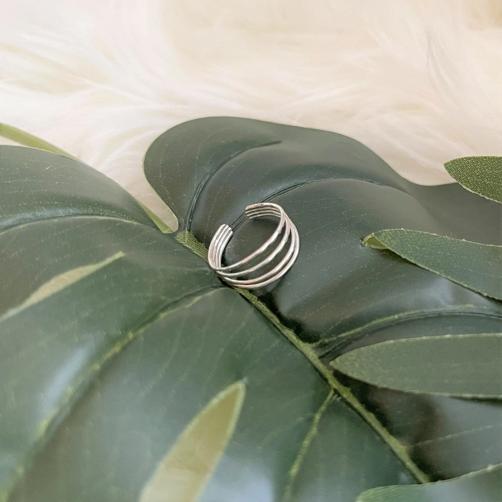 Fynlee Four Strand Adjustable Sterling Silver Toe Ring