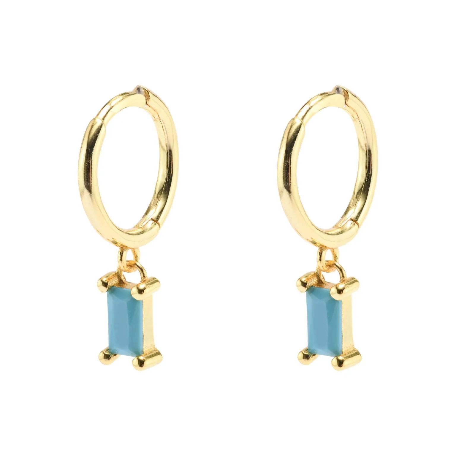 Gammie Turquoise Huggy Earring