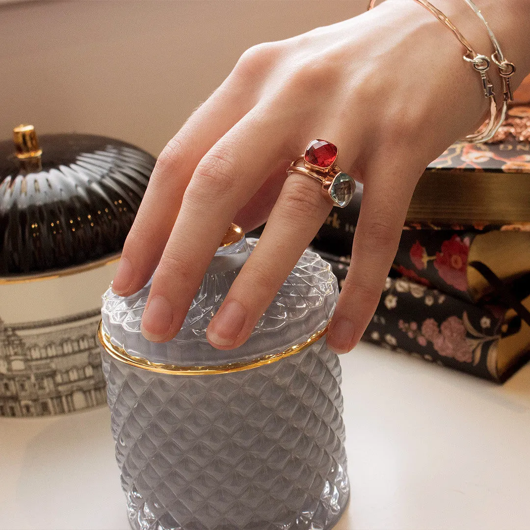 Garnet Cocktail Ring | Rose Gold