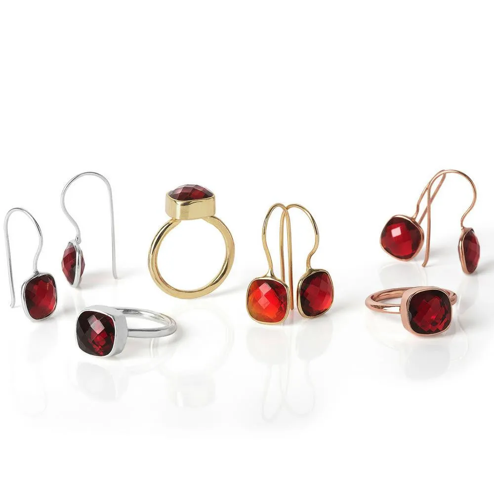 Garnet Cocktail Ring | Rose Gold