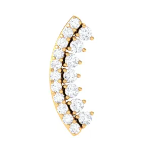 Genuine Diamond Curved Cartilage Earring