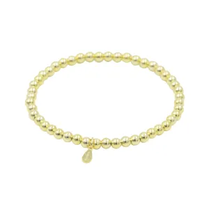 Gold-Plated Silver Beaded Bracelet 4mm