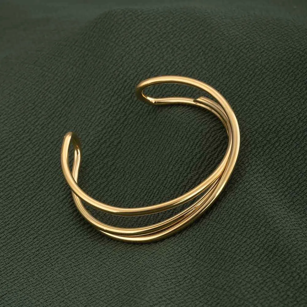 Golden Triad Cuff Bracelet
