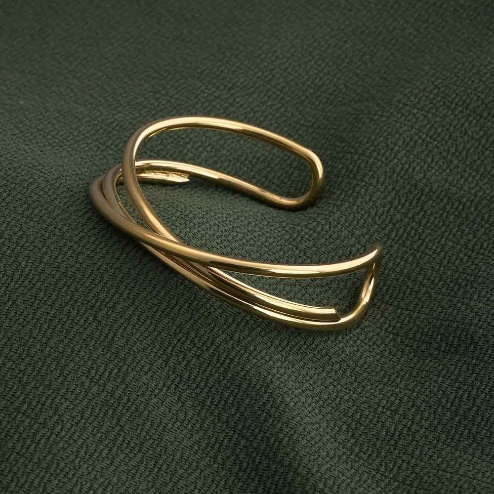 Golden Triad Cuff Bracelet