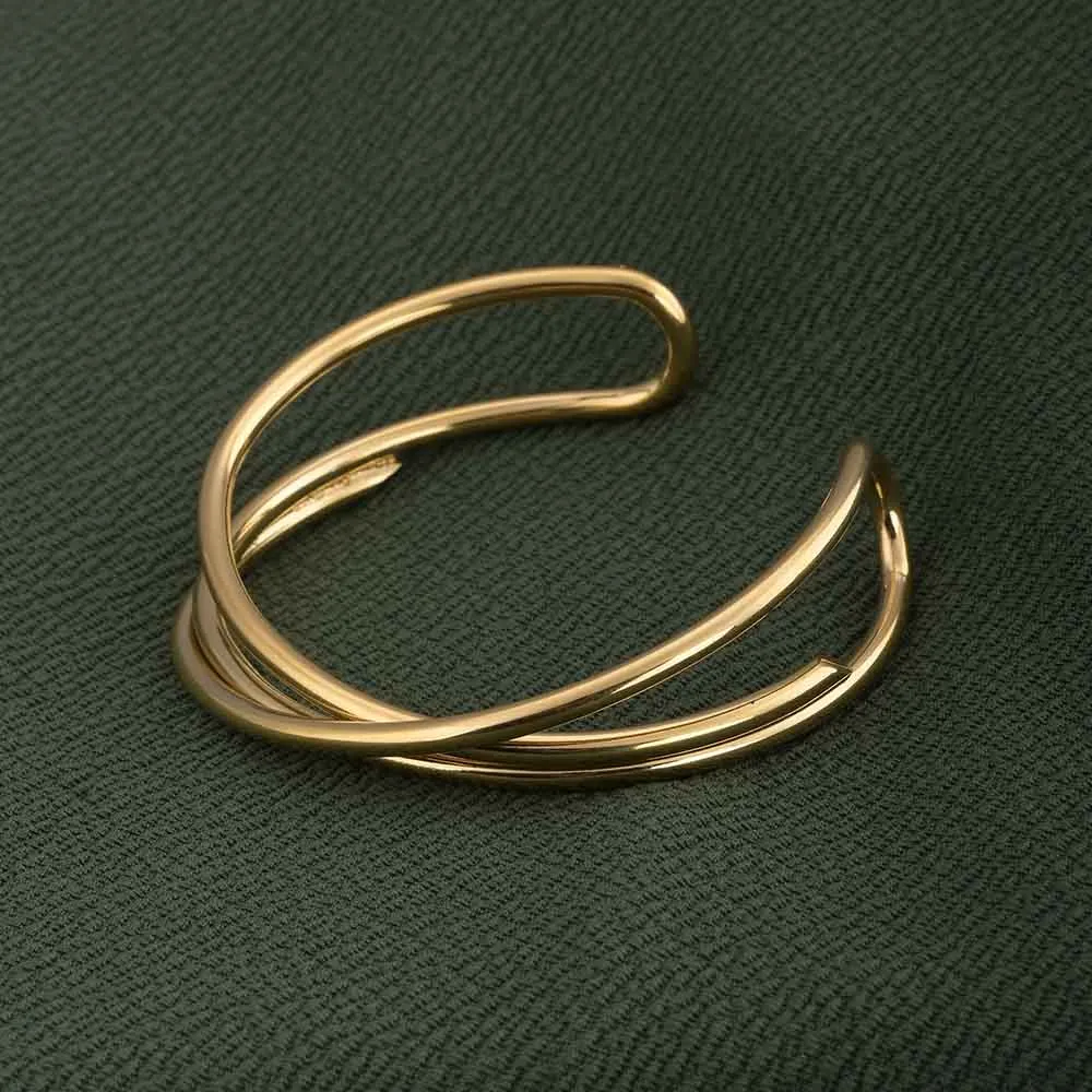 Golden Triad Cuff Bracelet