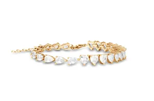 Half Heart Half Pear Tennis Bracelet