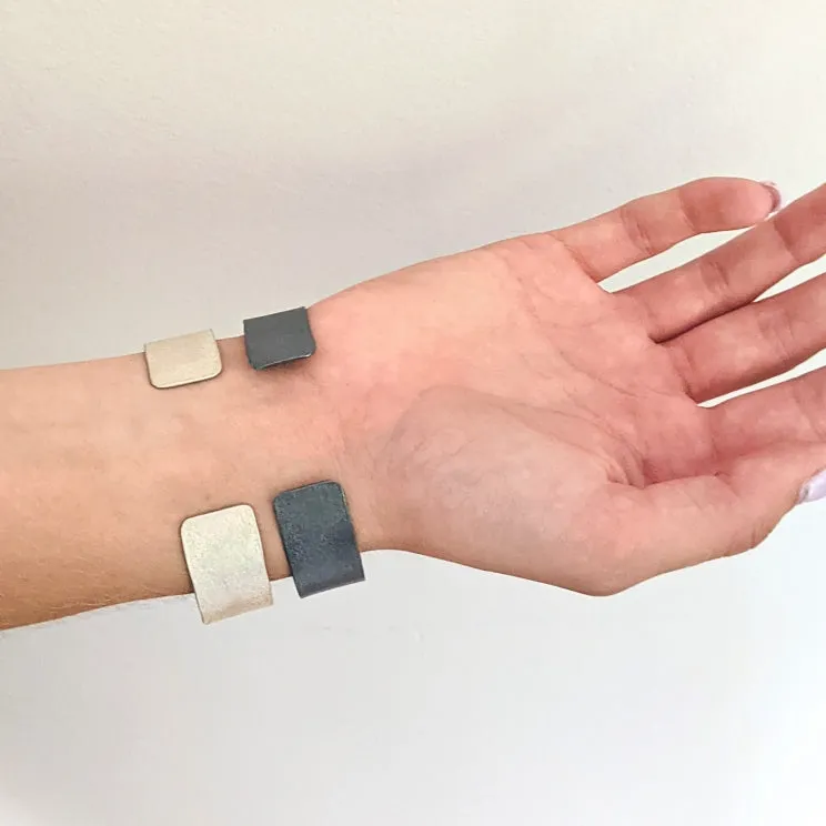 Hand Textured Silver Cuffs