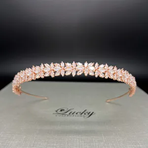 Headband, Bridal, Bridesmaids, Prom, 2-in-1 Versatile Marquise Cut