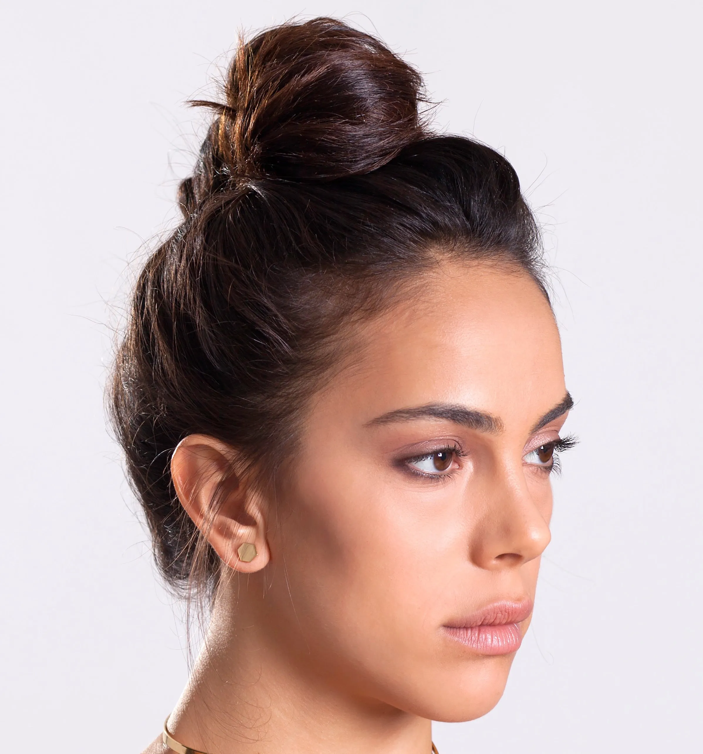 Hexagon Stud Earrings