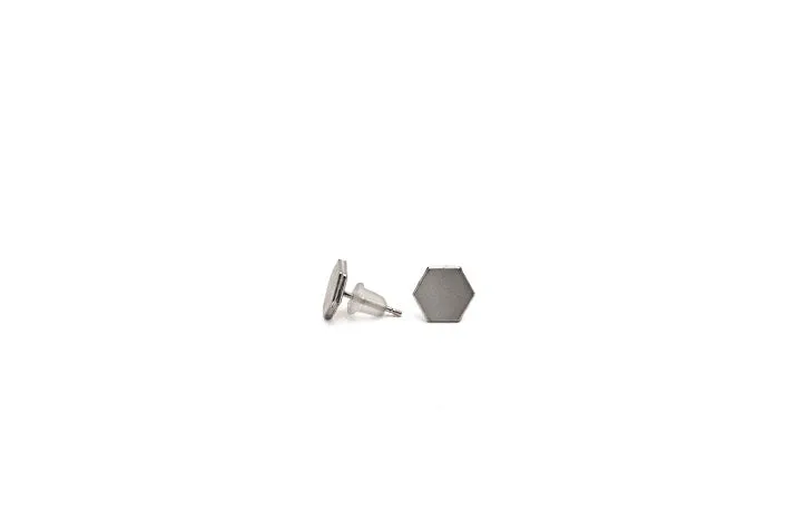 Hexagon Stud Earrings