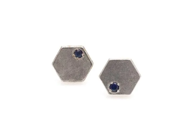 Hexagon Stud Earrings