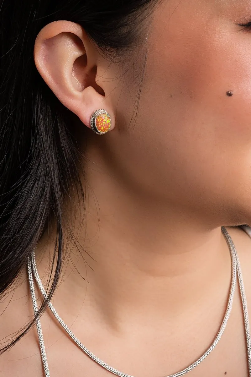 Holy Confidence Earrings™ in Tuscan Sun Simulated Opal