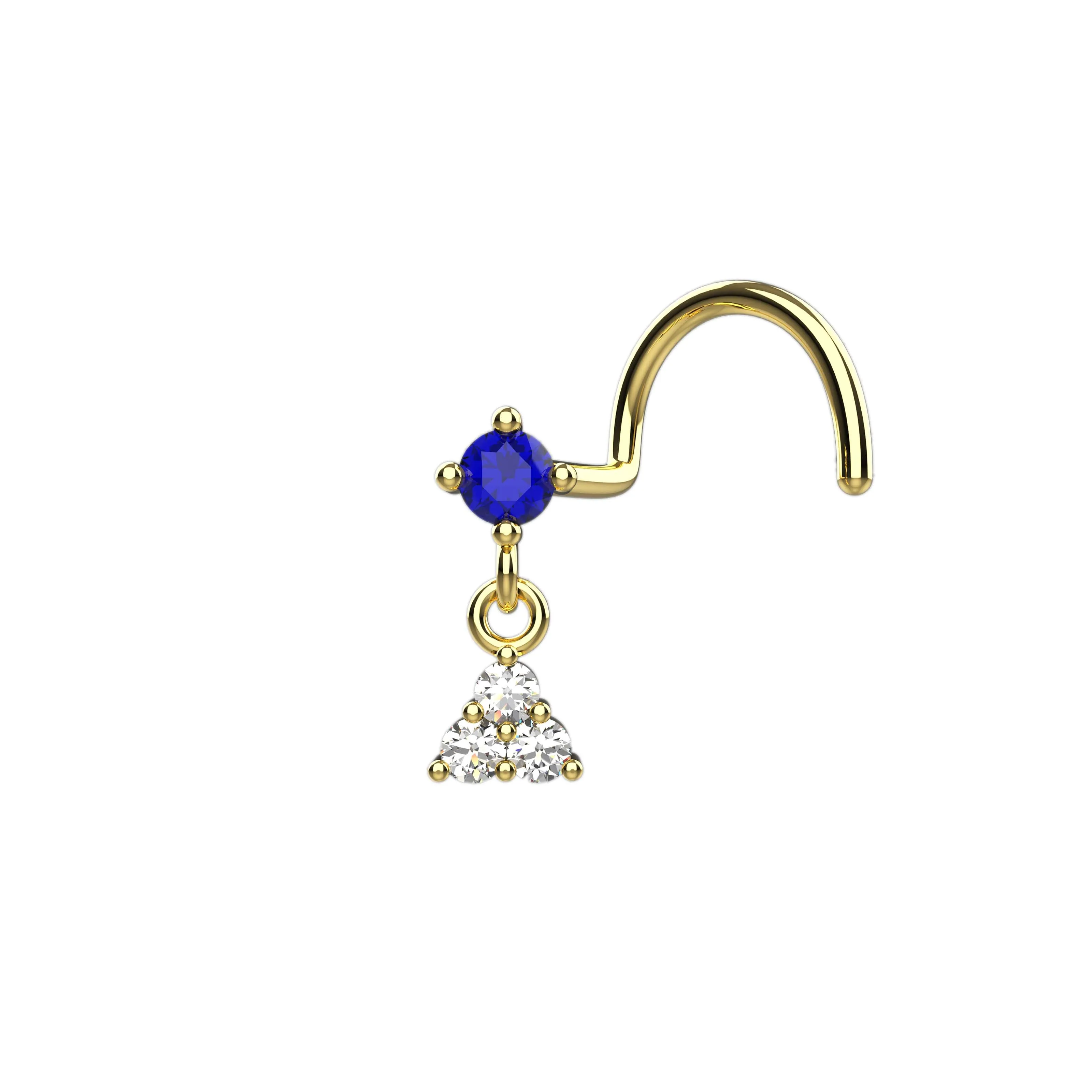 Indian Nose Ring Stud – Traditional Gold Nose Piercing Jewelry for Women
