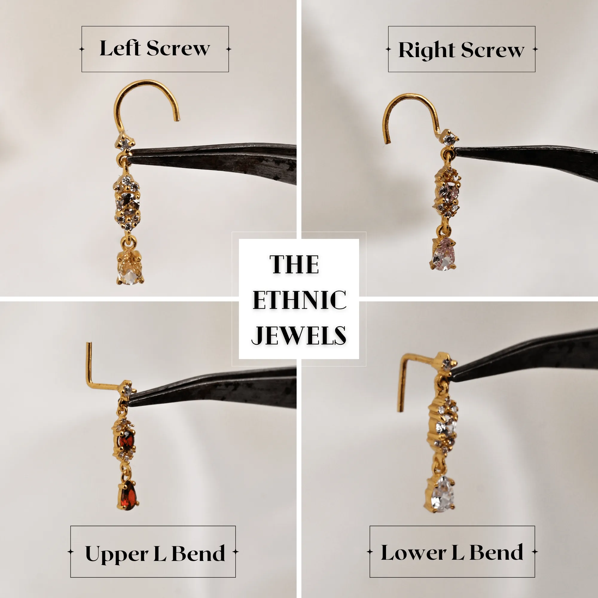 Indian Nose Ring Stud – Traditional Gold Nose Piercing Jewelry for Women