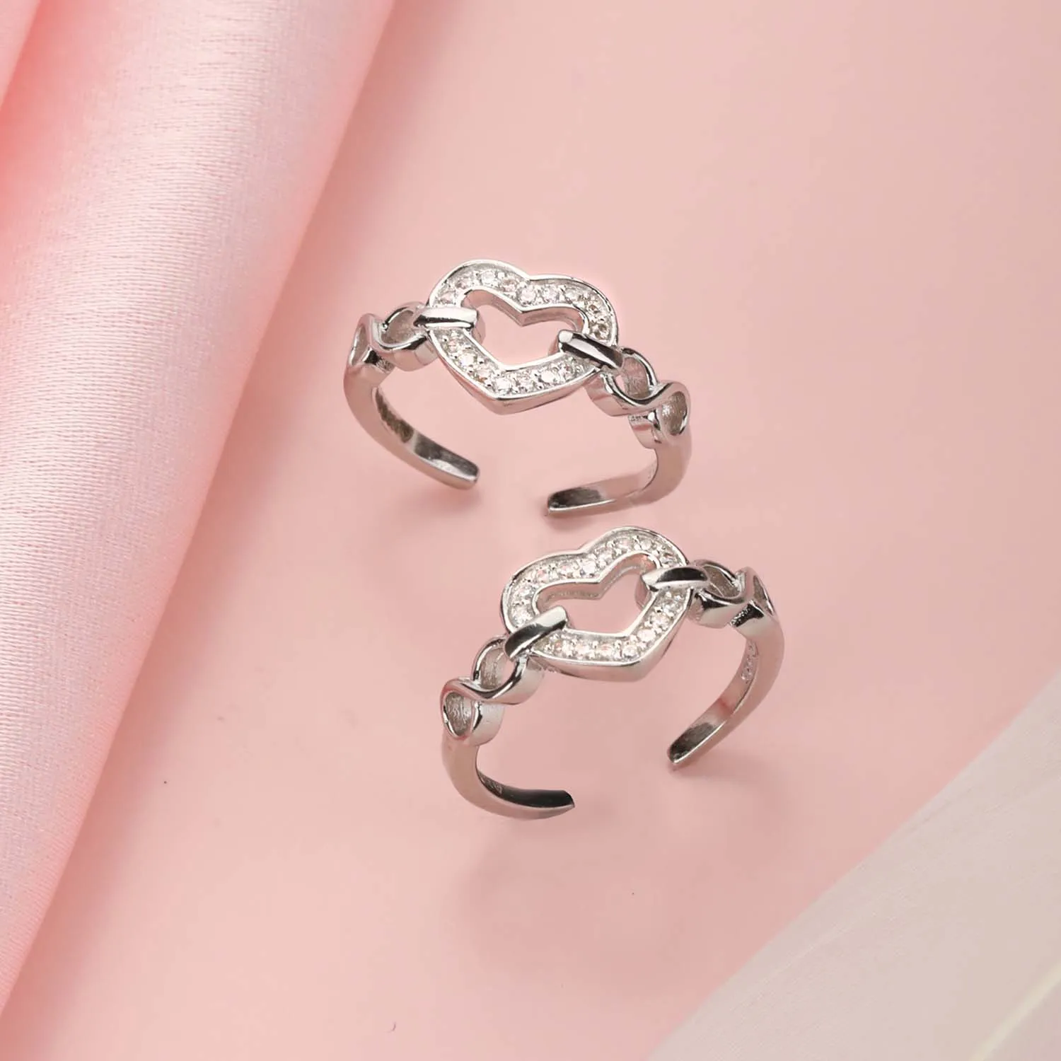 Infinity Heart Silver 925 Silver Toe Ring