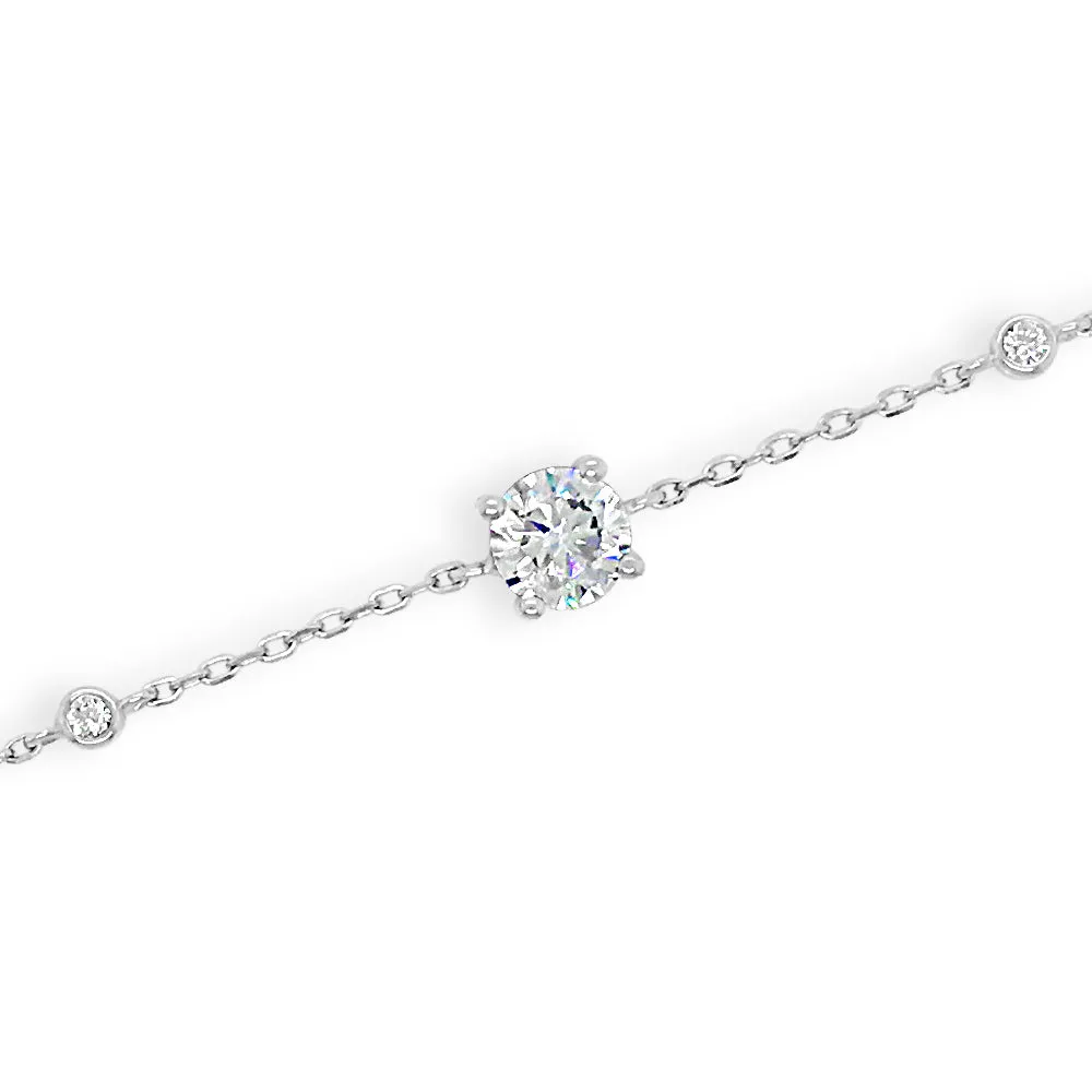 Isla Crystal Sterling Silver Bracelet