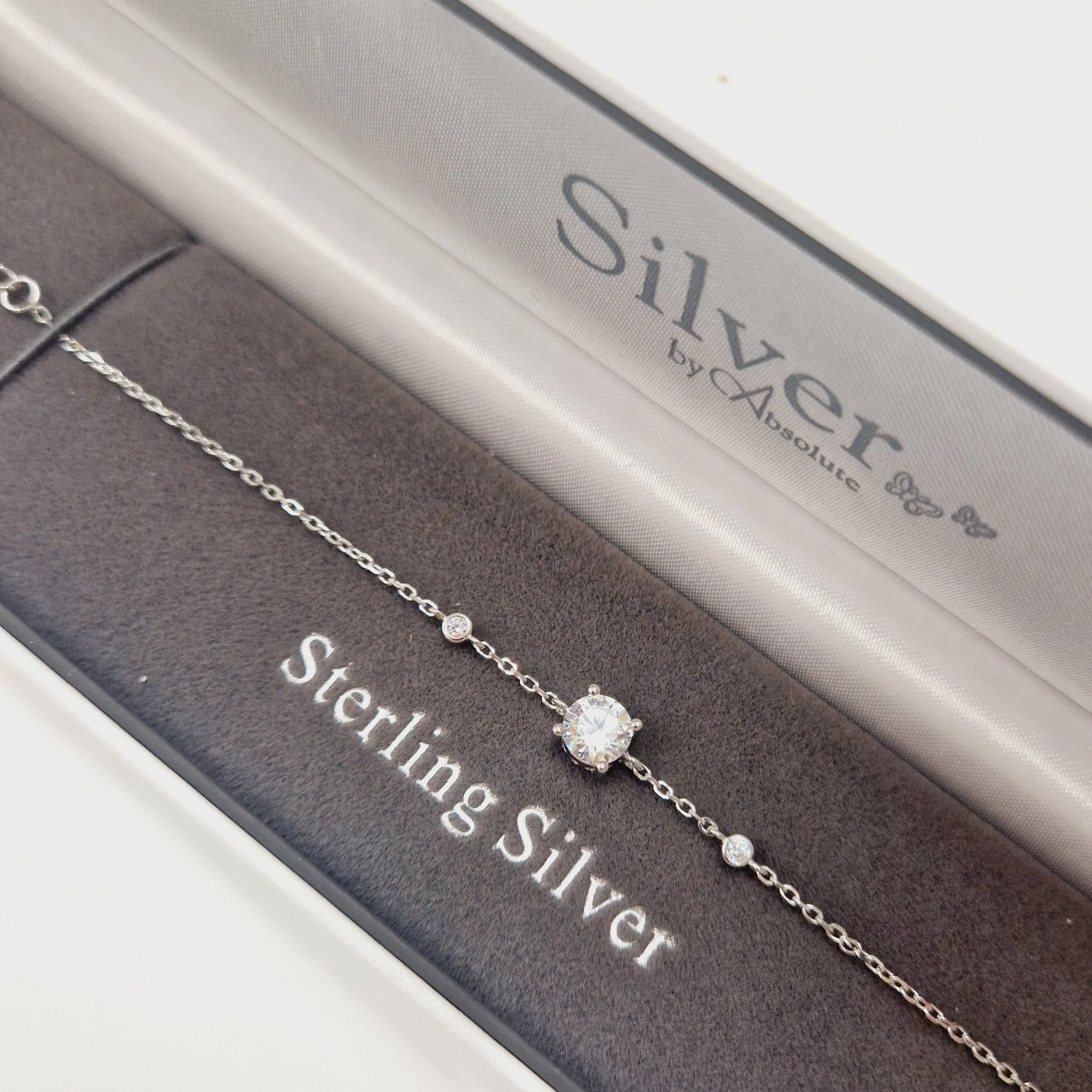 Isla Crystal Sterling Silver Bracelet