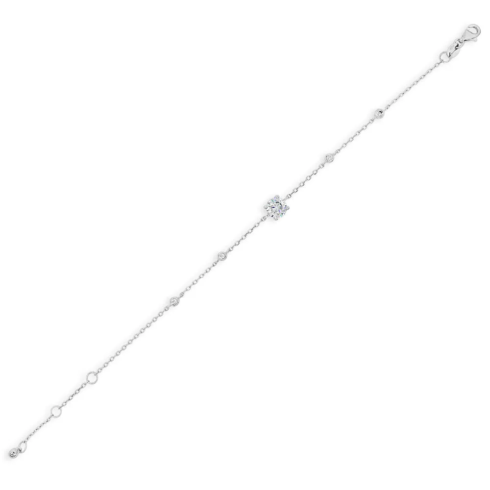 Isla Crystal Sterling Silver Bracelet