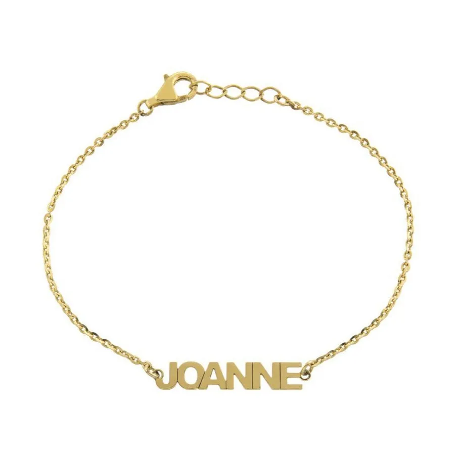 Joanne Uppercase Name Bracelet