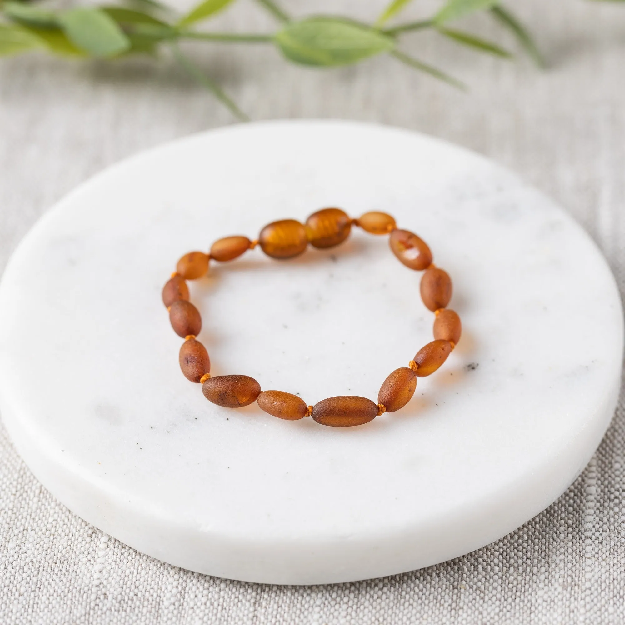 Kids | Raw Cognac Bean Baltic Amber Bracelet
