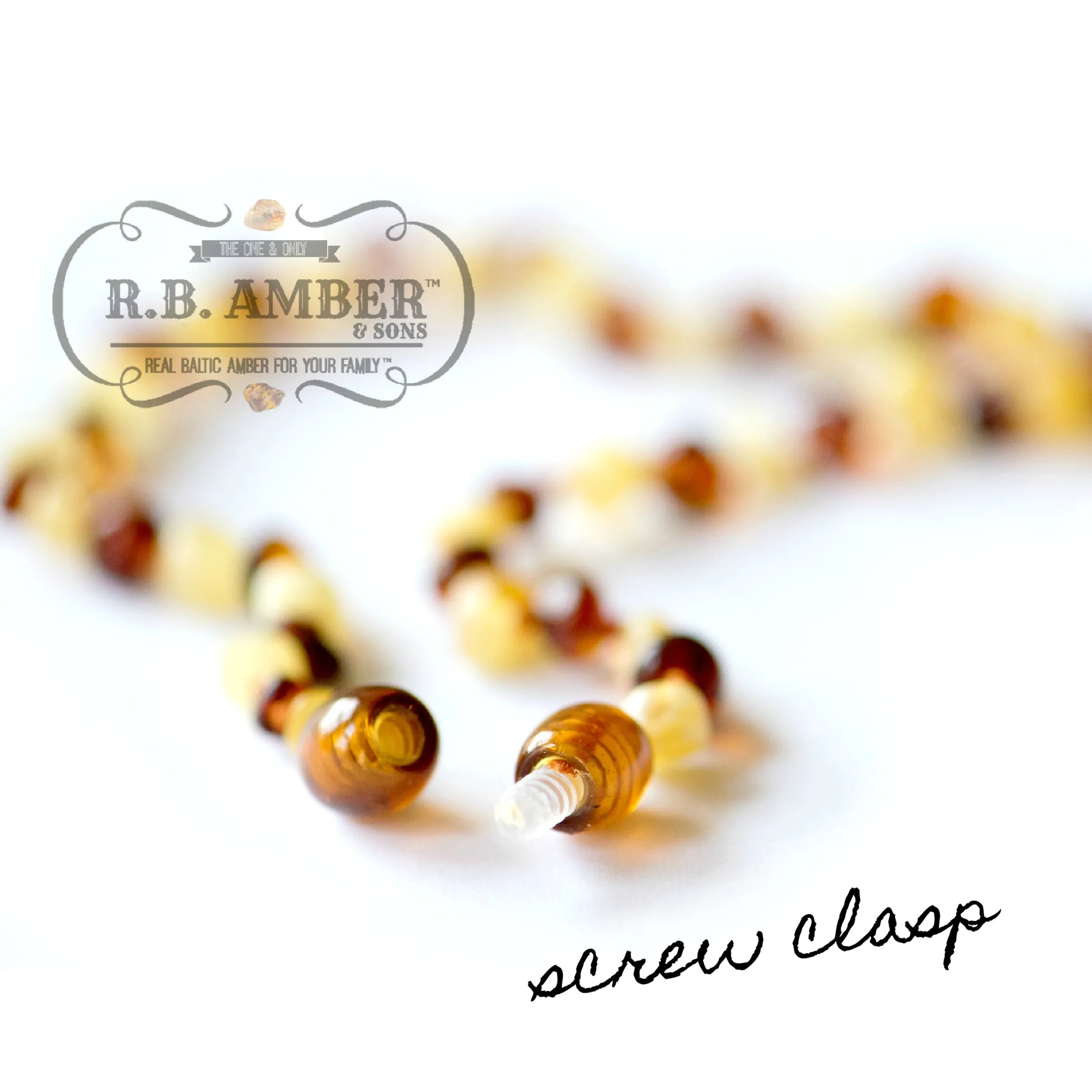 Kids | Raw Cognac Bean Baltic Amber Necklace