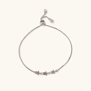 Knox Silver Stars Adjustable Bracelet