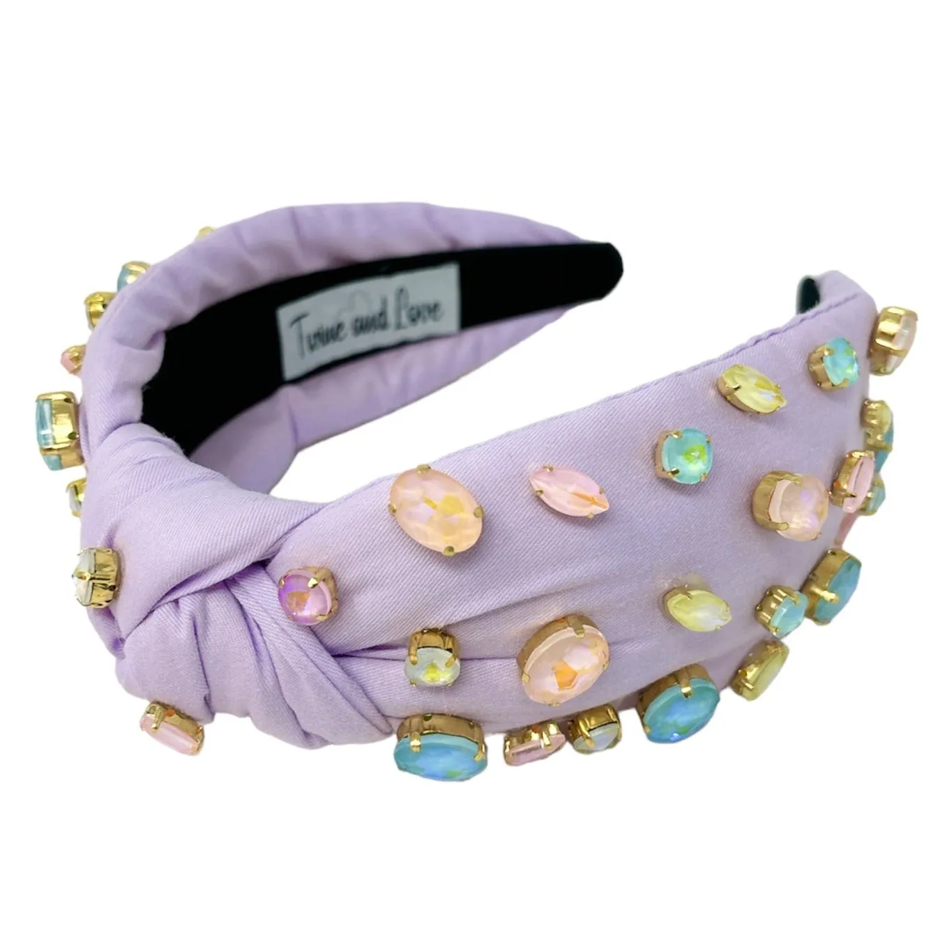 Lavender Jeweled Knot Headband