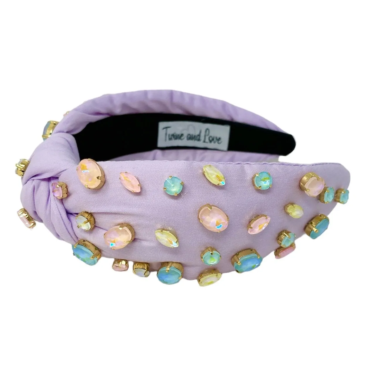 Lavender Jeweled Knot Headband