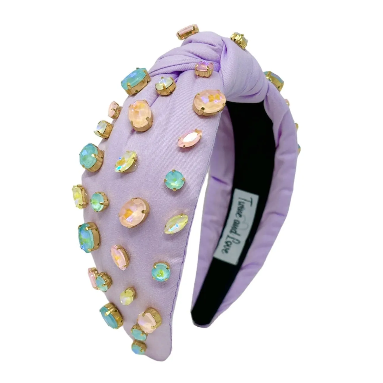 Lavender Jeweled Knot Headband