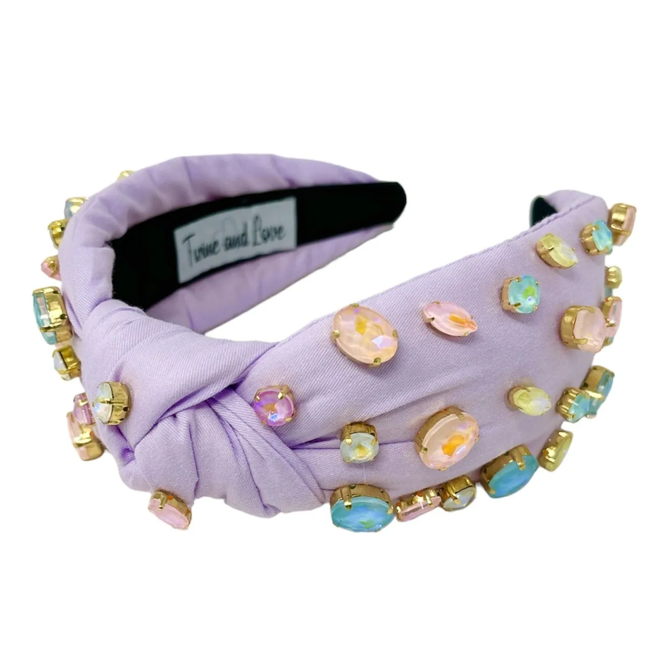 Lavender Jeweled Knot Headband