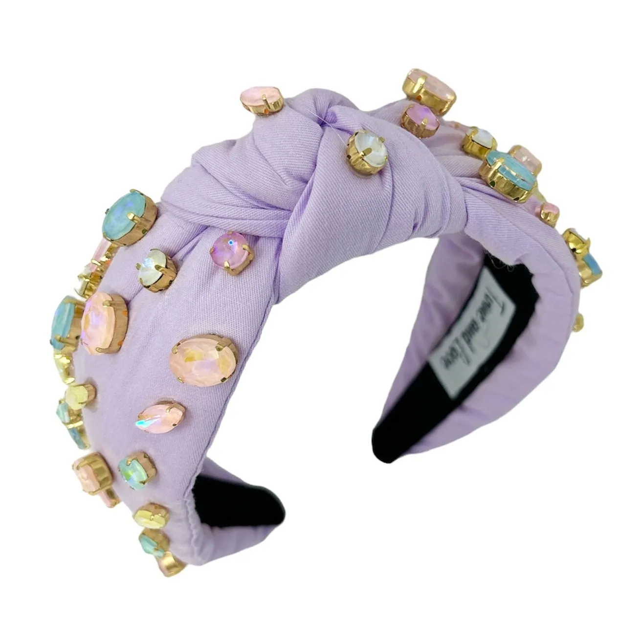 Lavender Jeweled Knot Headband