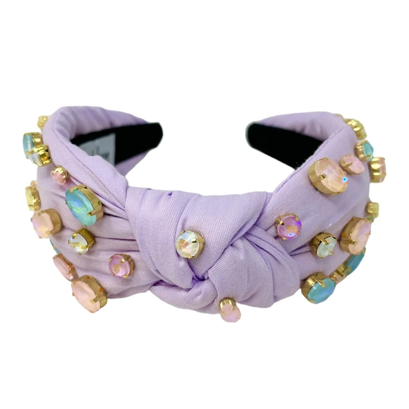 Lavender Jeweled Knot Headband