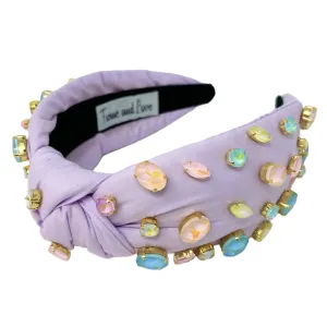 Lavender Jeweled Knot Headband
