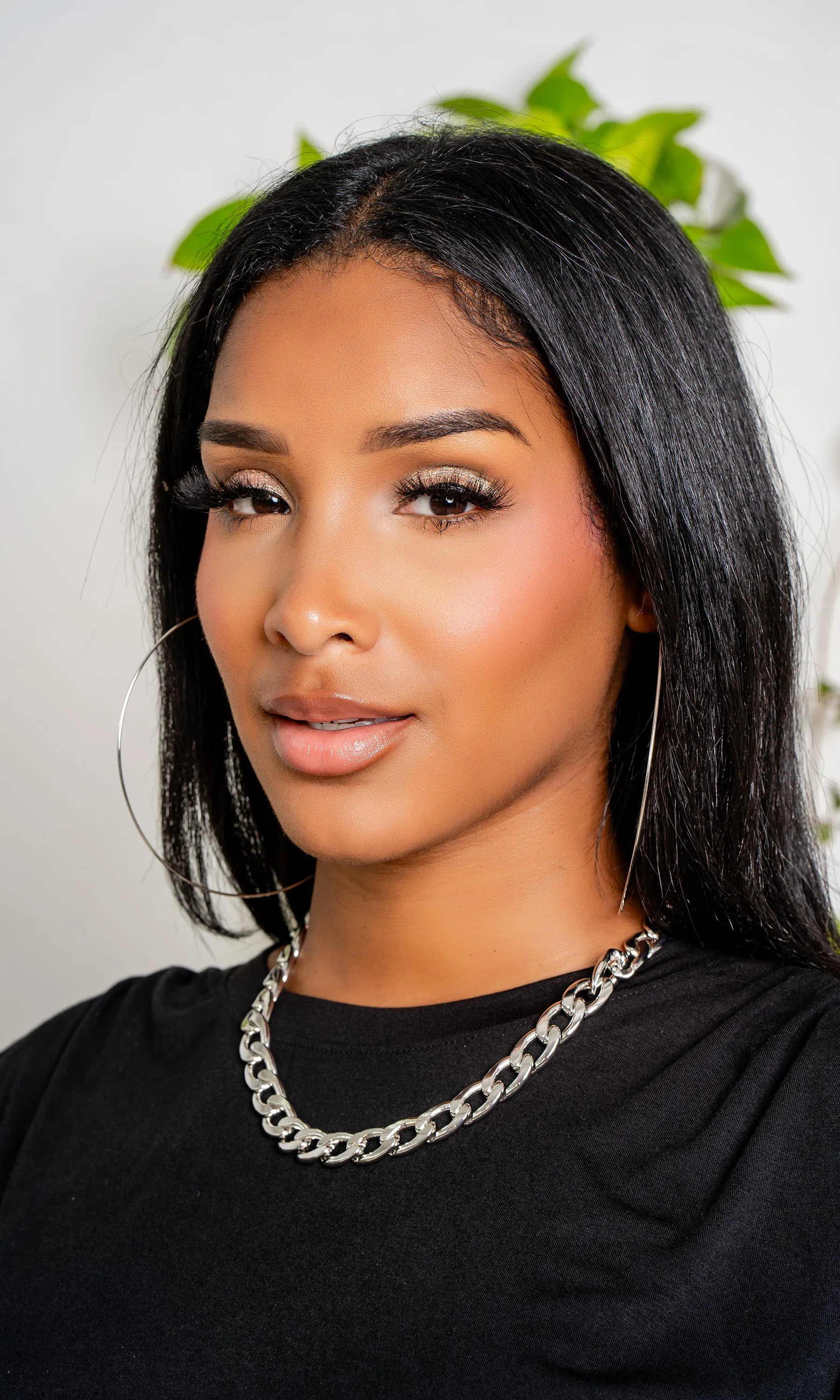 Lightweight Oversized Hoops Earrings - Silver