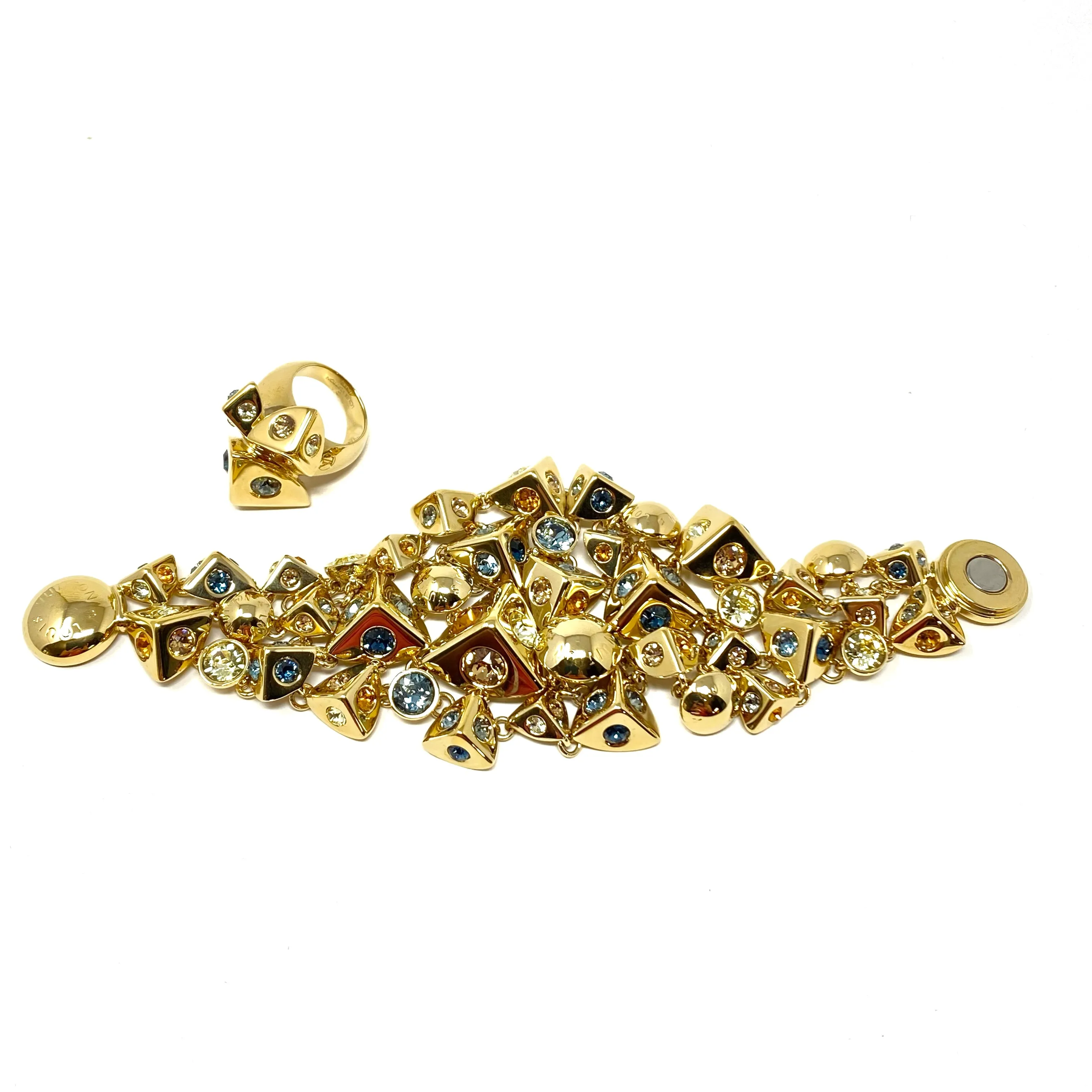 Louis Vuitton M68184 Trunkies Accumulation Bracelet in Gold
