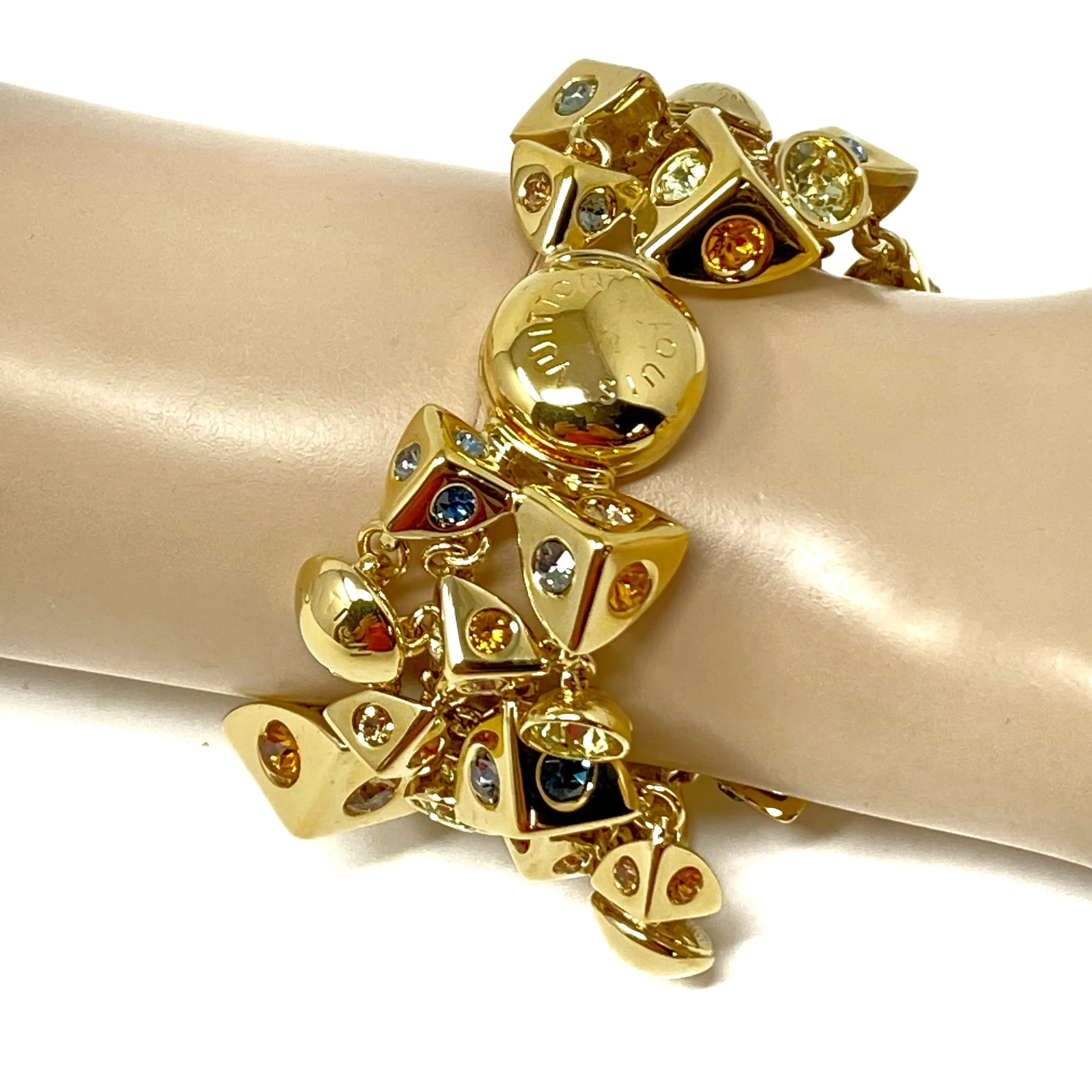 Louis Vuitton M68184 Trunkies Accumulation Bracelet in Gold